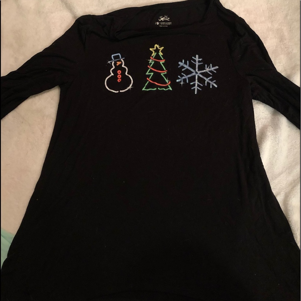 Justice long sleeve Christmas shirt